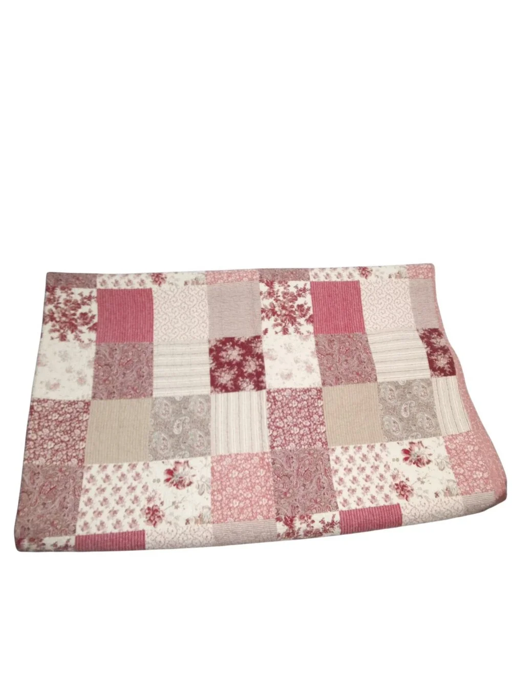 Laura Ashley Patchwork Floral Farmhouse Quilt Vintage Inspired Bed Throw